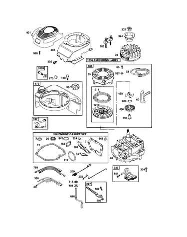 Blower-housing/starter rewind