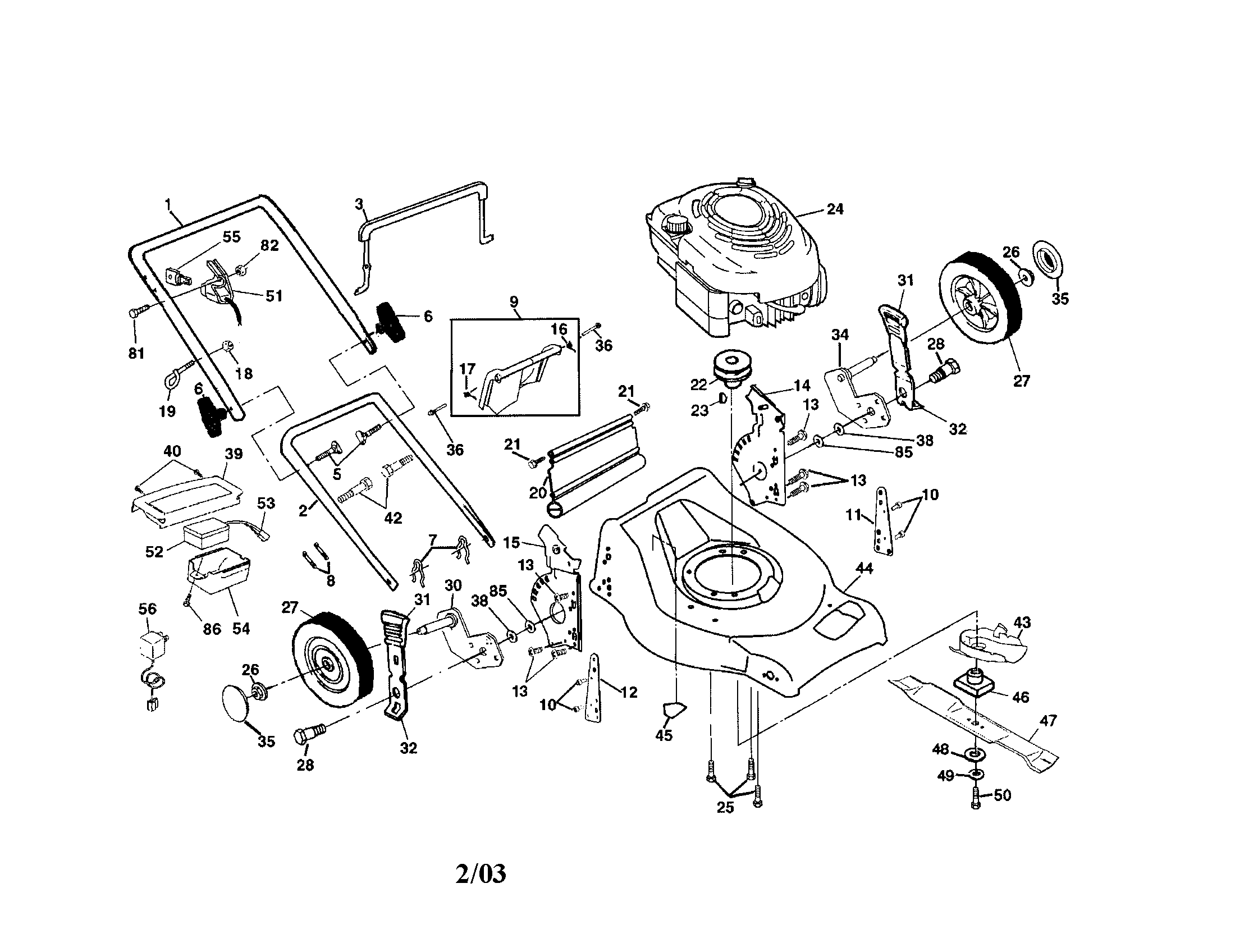 Housing/handle/engine
