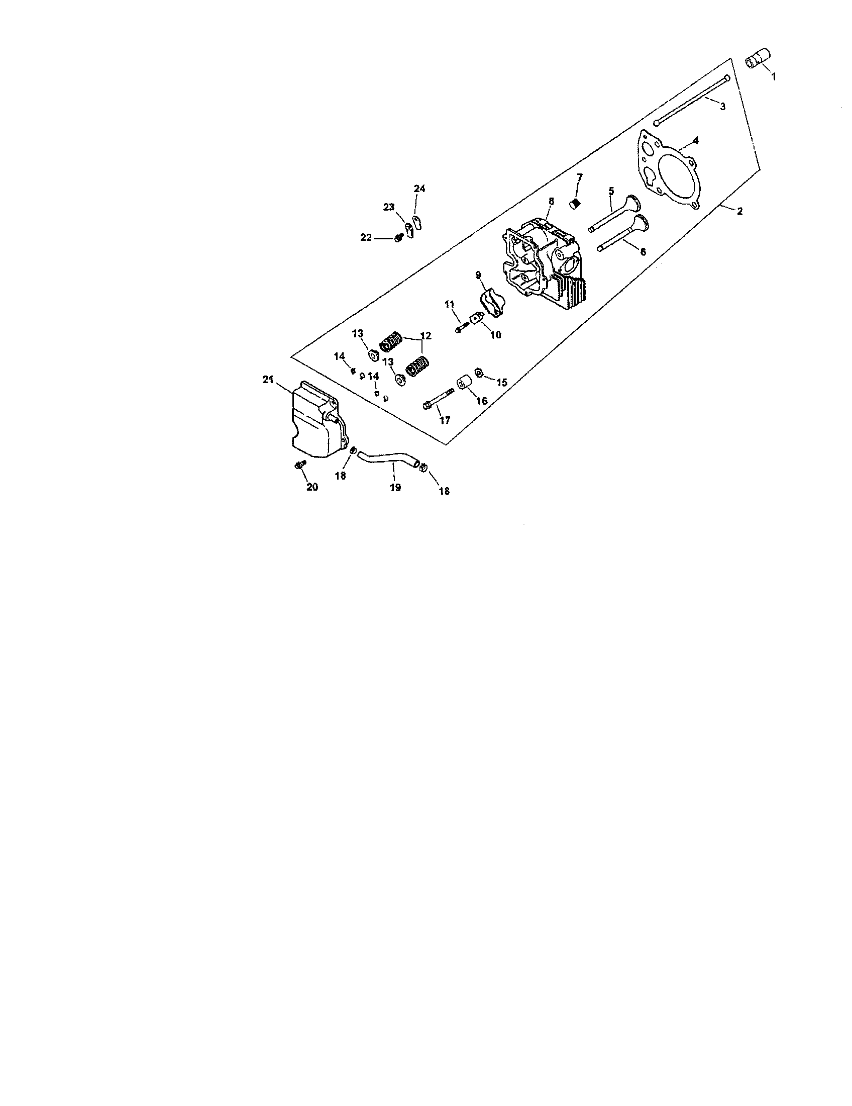 Cylinder head/valve/breather