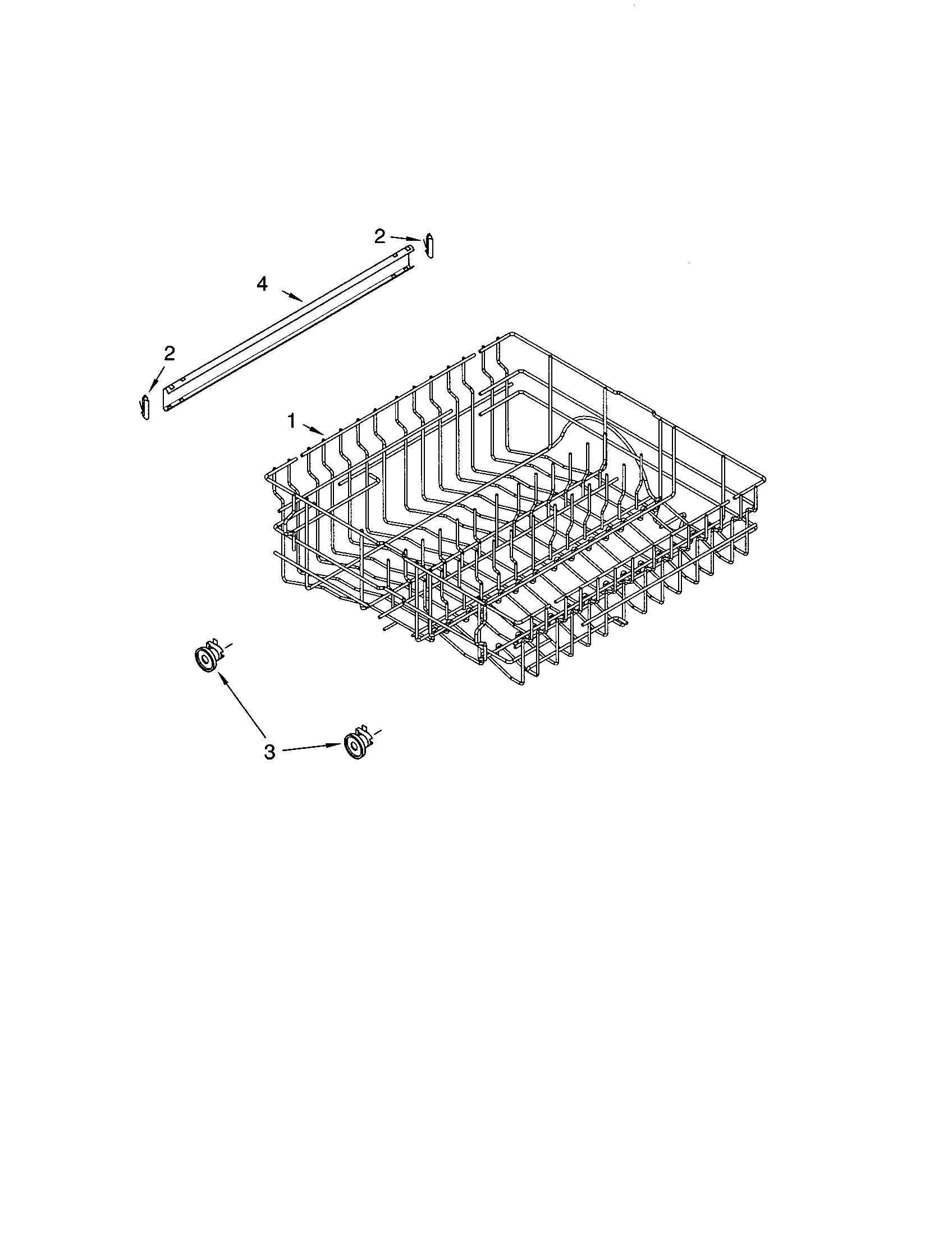 Upper rack and track