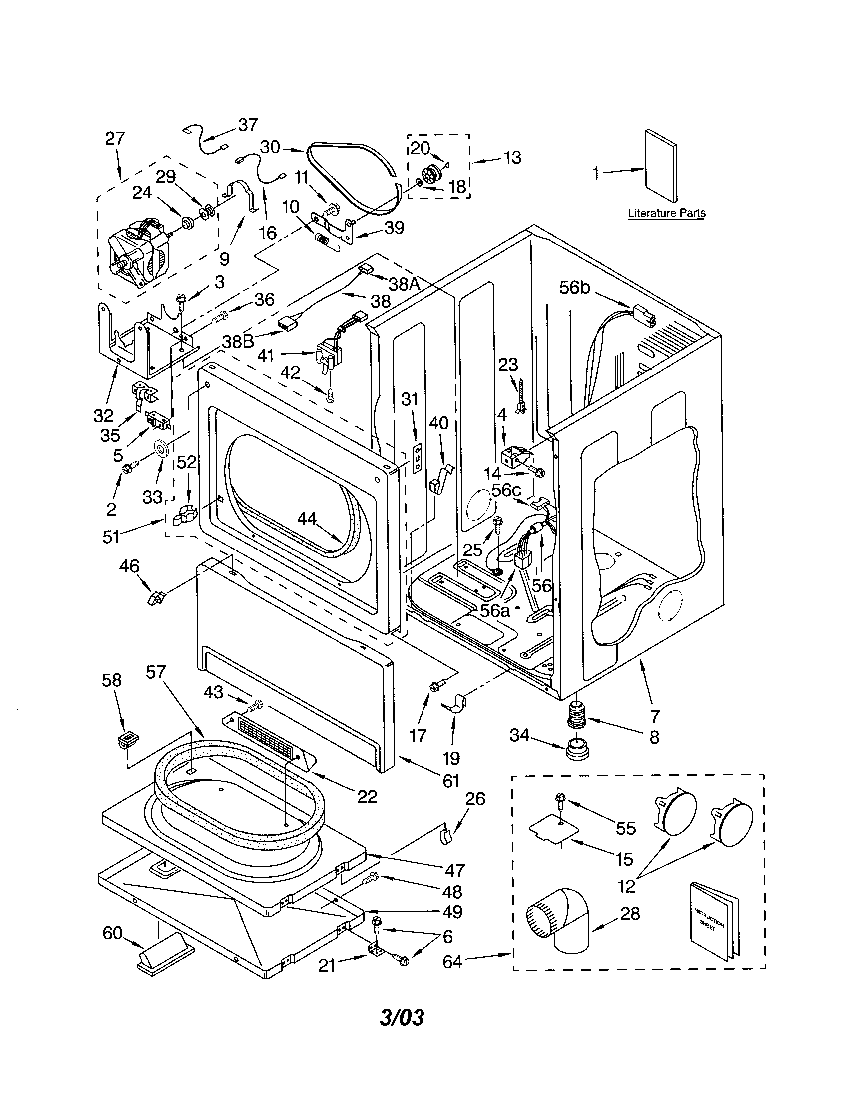 LOWER CABINET AND FRONT PANEL