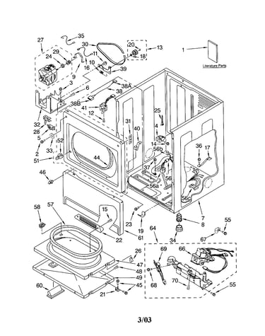 Lower cabinet and front panel