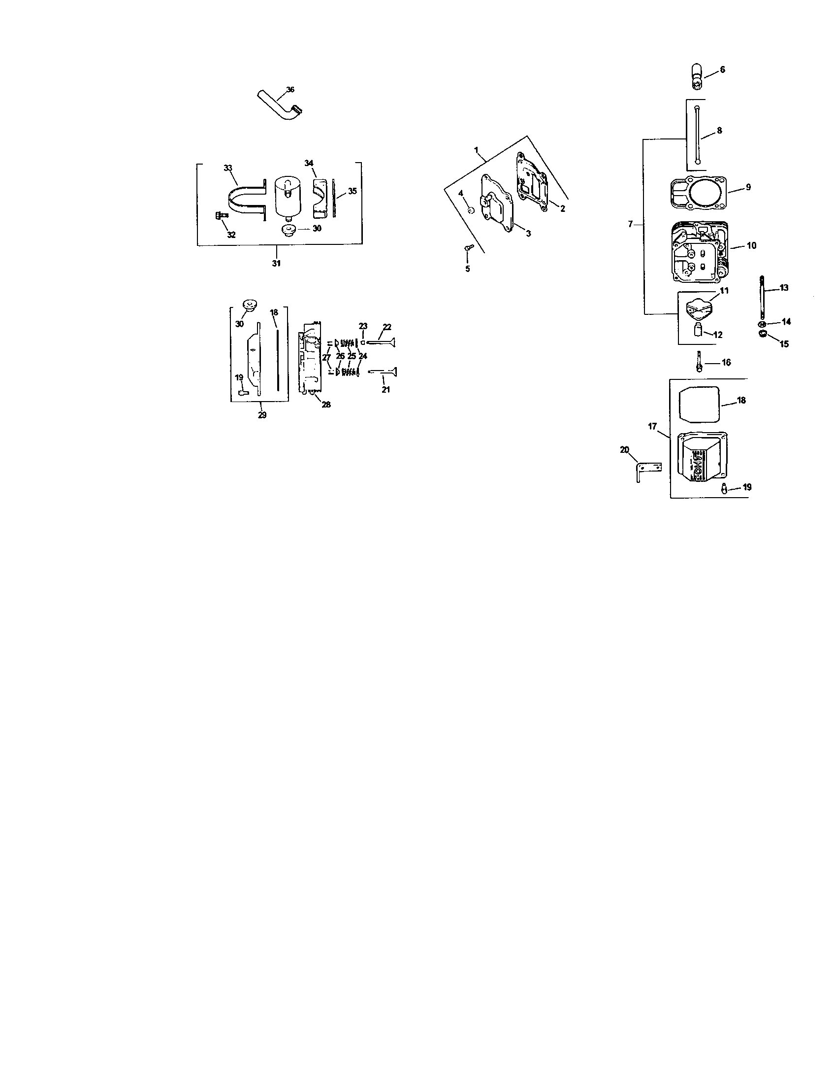 CYLINDER HEAD, VALVE AND BREATHER