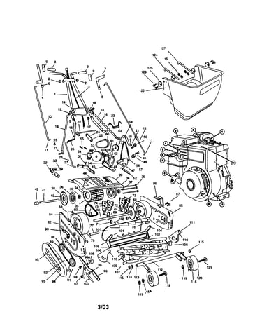 Front throw reel mower