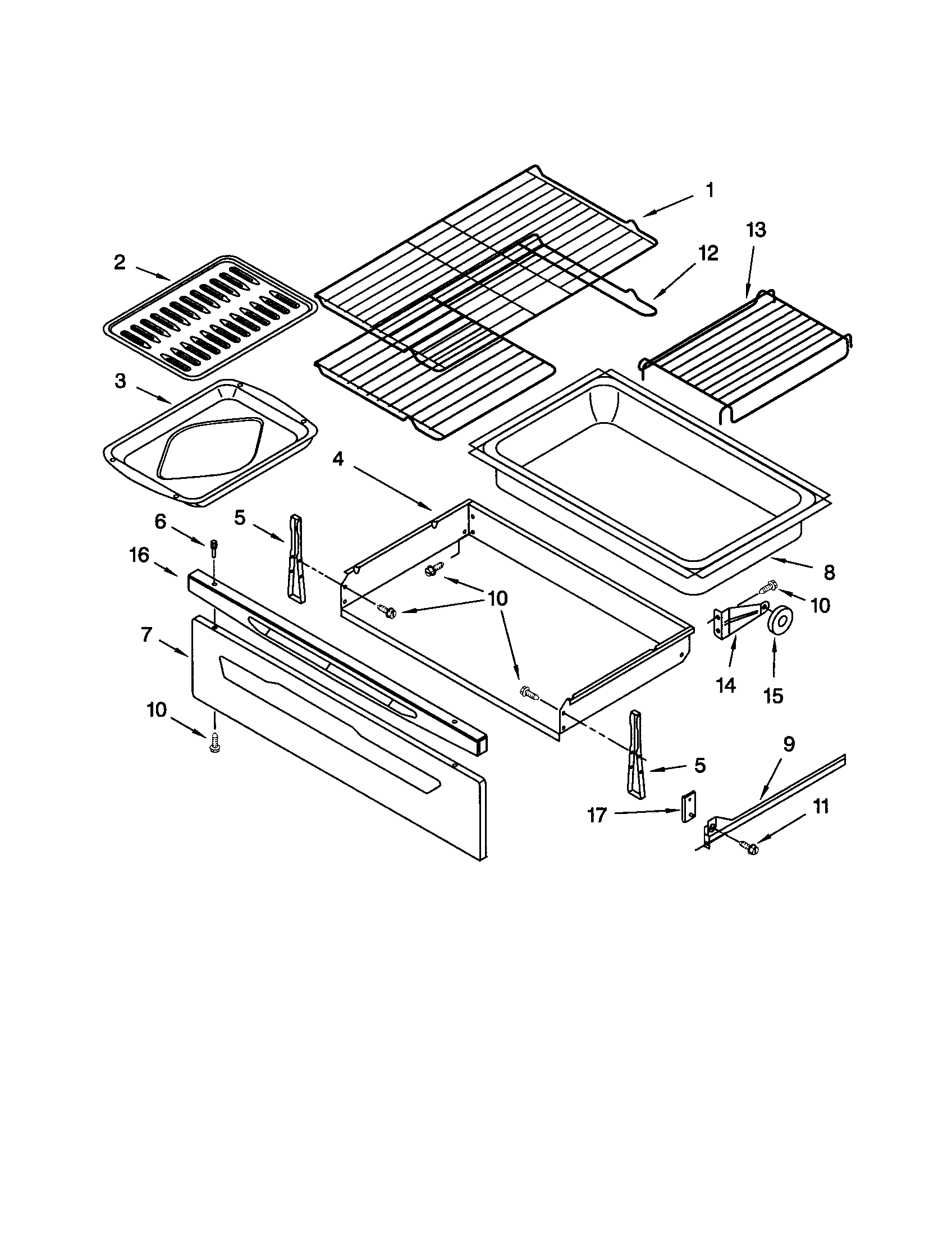 DRAWER AND BROILER