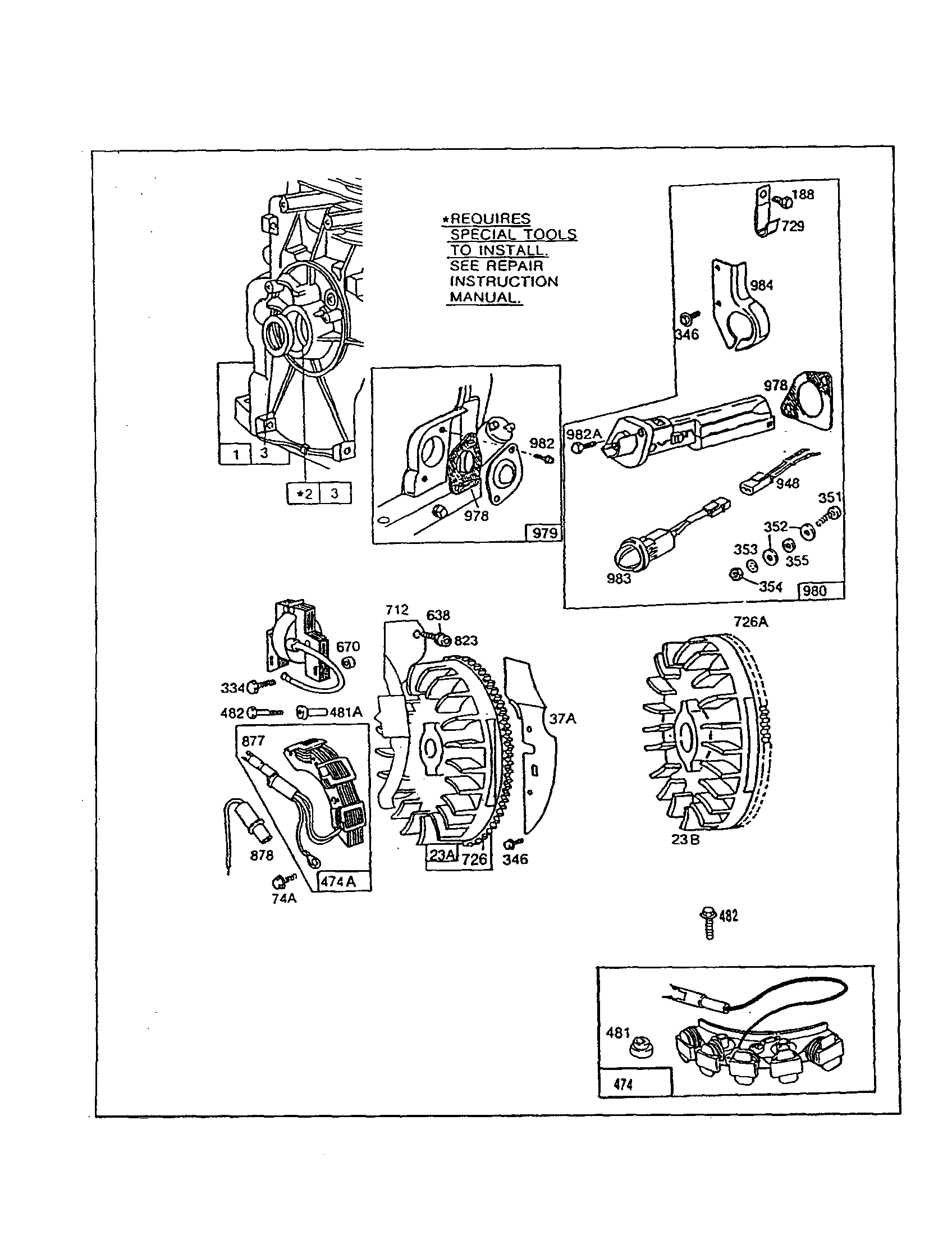 Cylinder/flywheel/oil switch