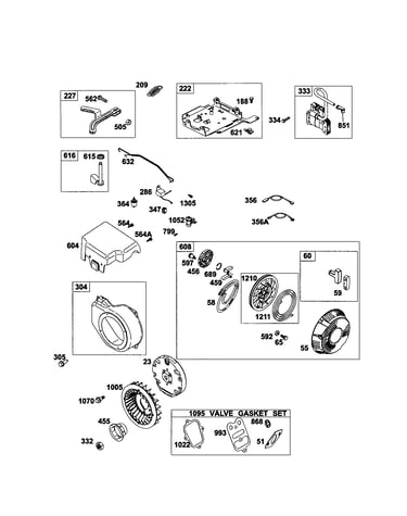 Housing-blower/starter-rewind