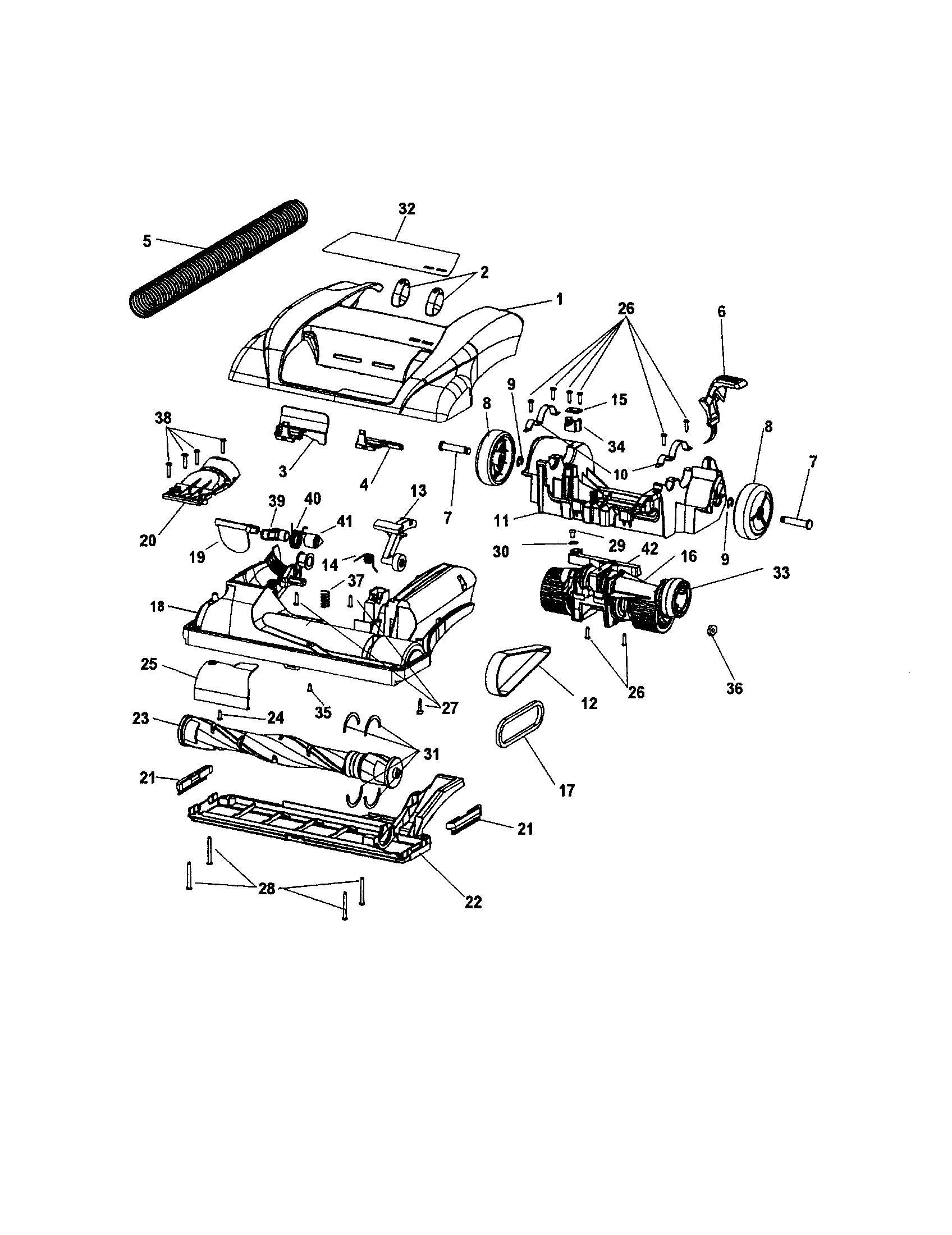 Hood/agitator/wheels