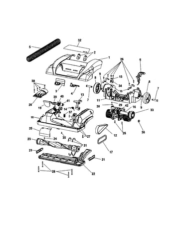Hood/agitator/wheels