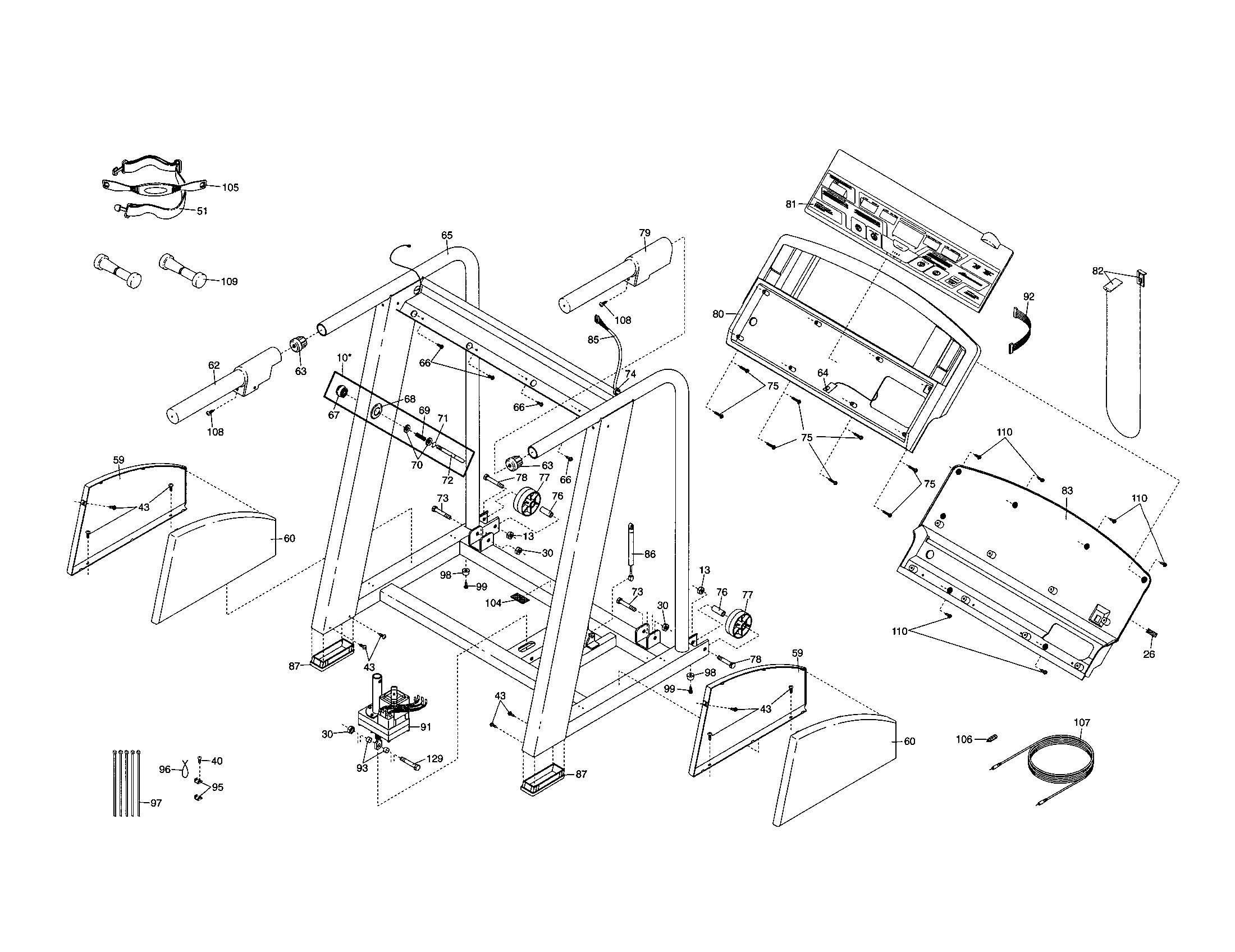 Console/handrails/hood