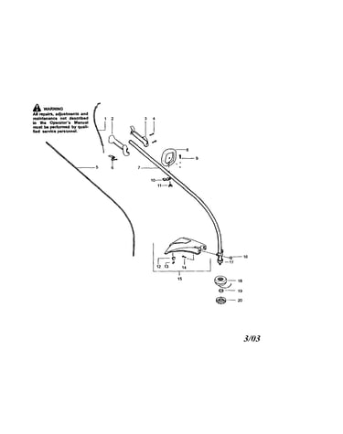 Driveshaft/handle/shield