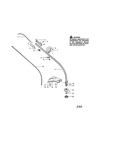 Driveshaft/handle/shield