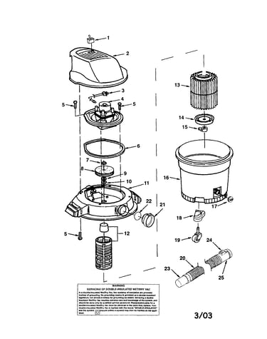 16 gallon wet/dry vac