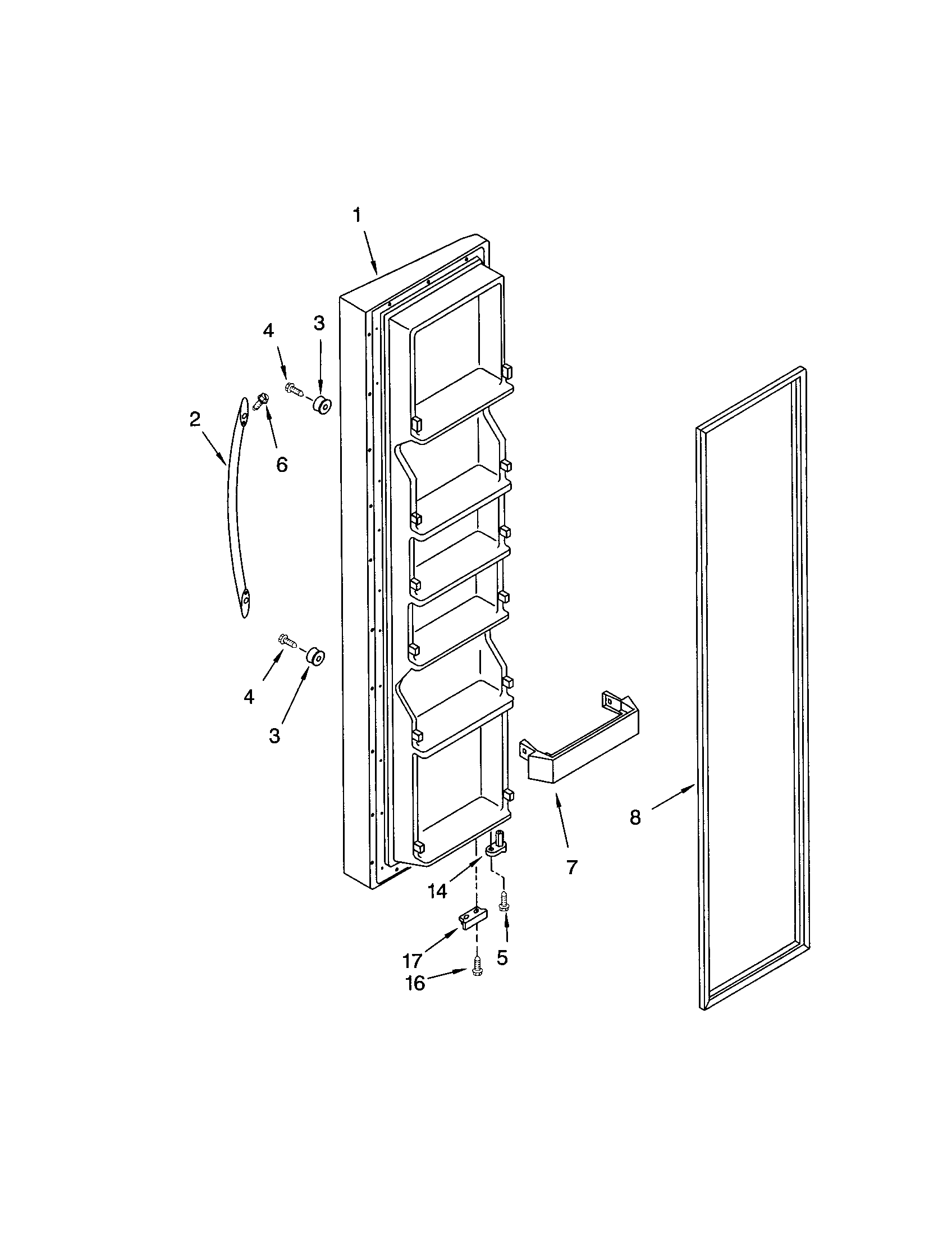 Freezer door