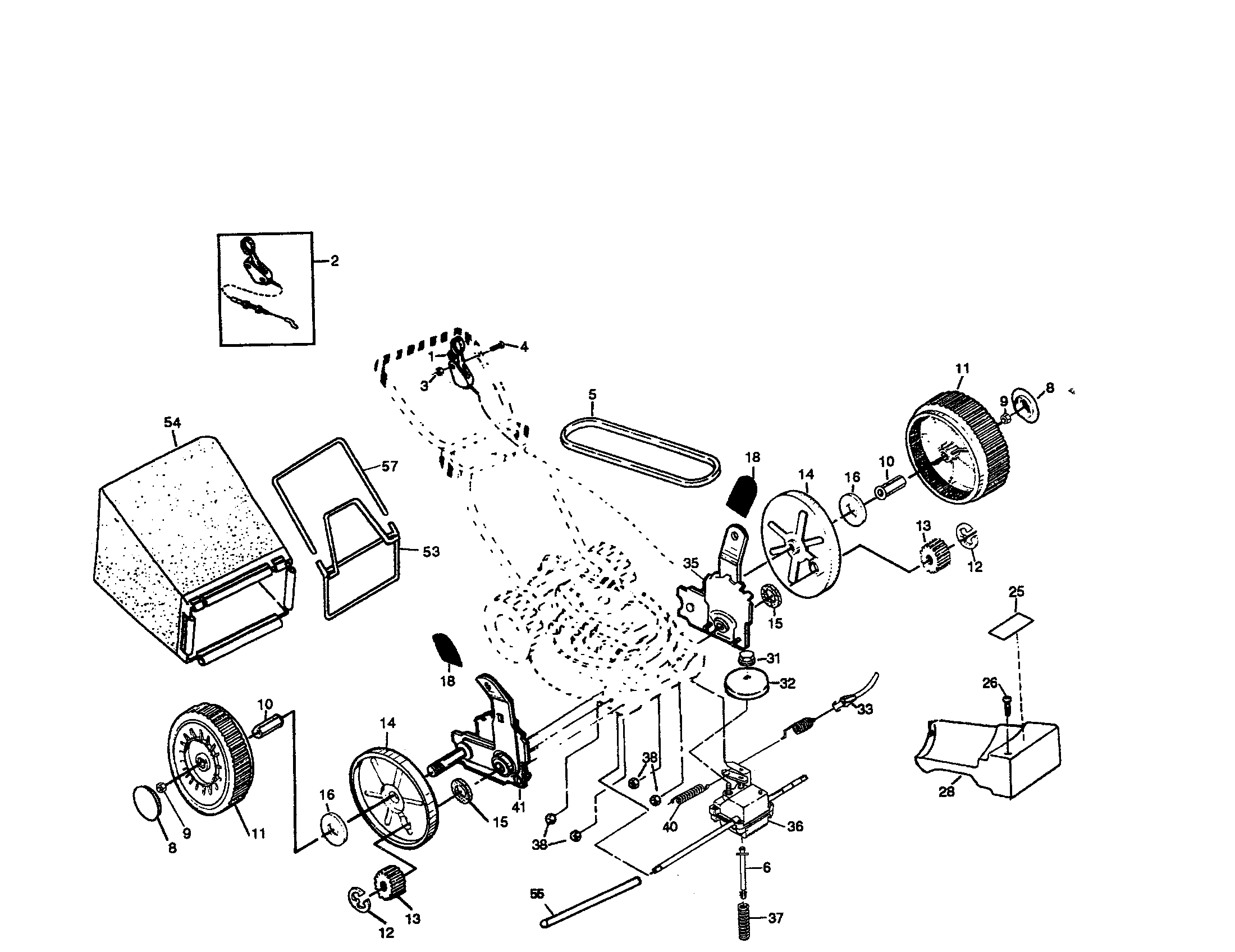 Wheels/tires/bag/v-belt