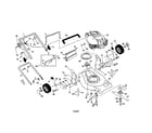 Craftsman 917378642 engine/housing/handle diagram