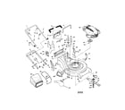 Craftsman 917377682 engine/housing/handle/bag diagram