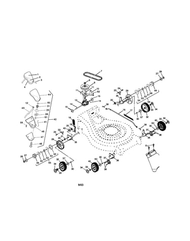Wheels/tires/v-belt