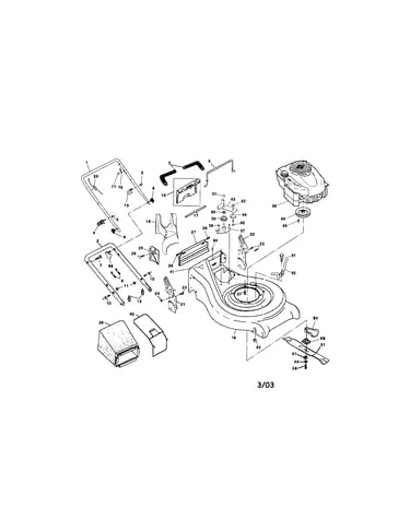 Engine/housing/handle/bag