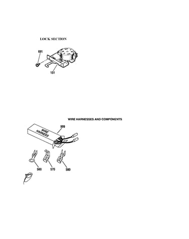 Lock/wire harness/componets