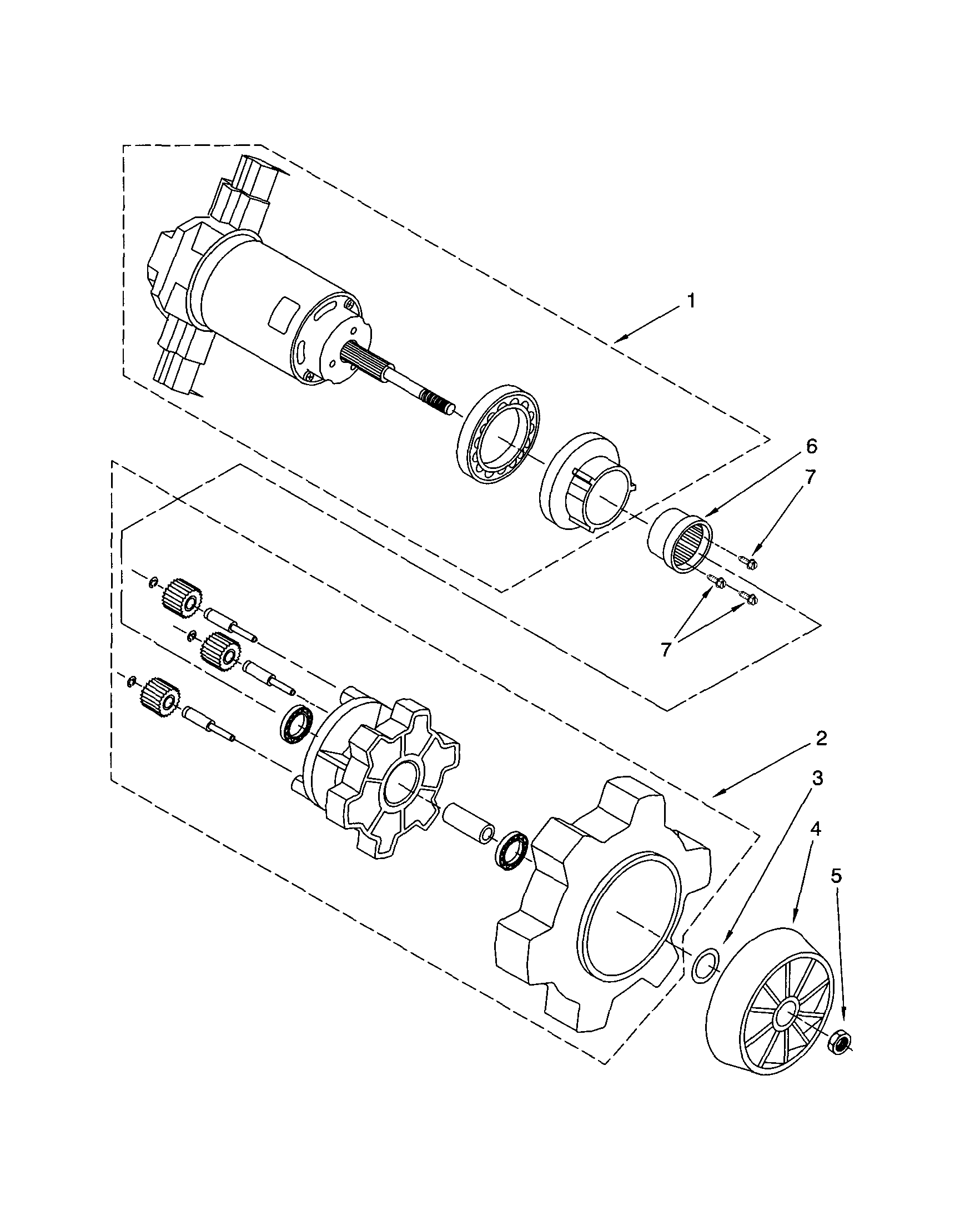 AGITATOR MOTOR/GEAR ASSEMBLY