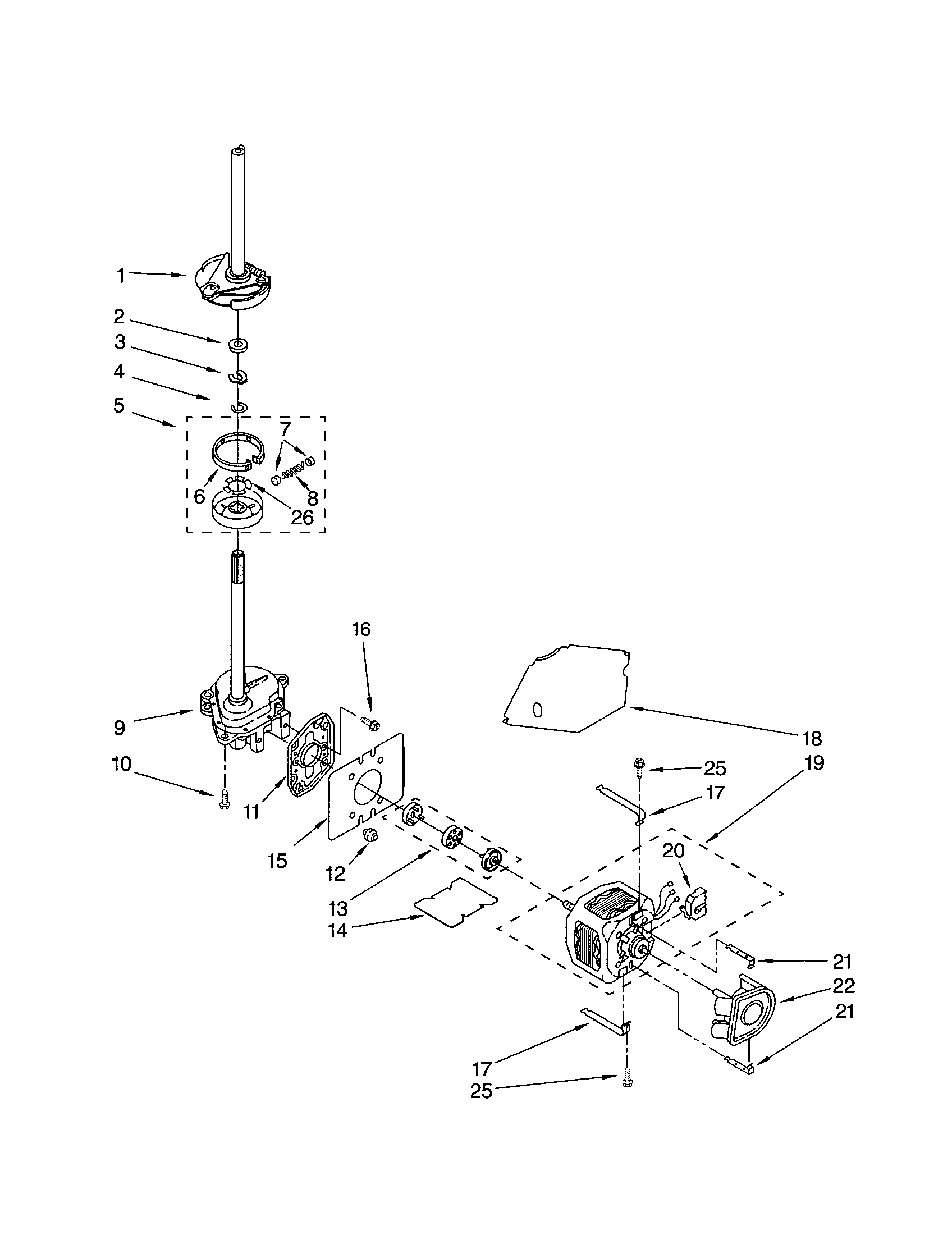 Brake/clutch/gearcase/motor/pump