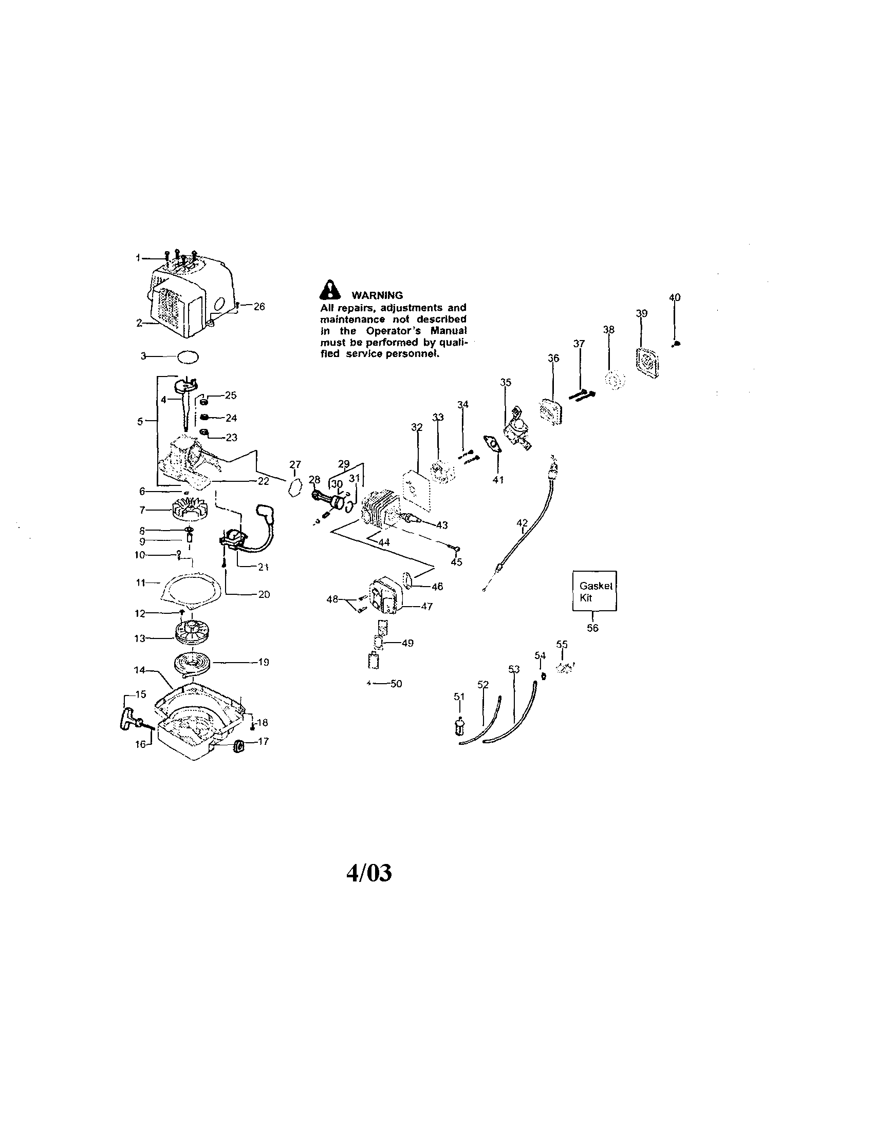 Crankshaft/crancase/cylinder