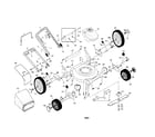 Craftsman 917388522 engine/housing/handle/wheels/bag diagram