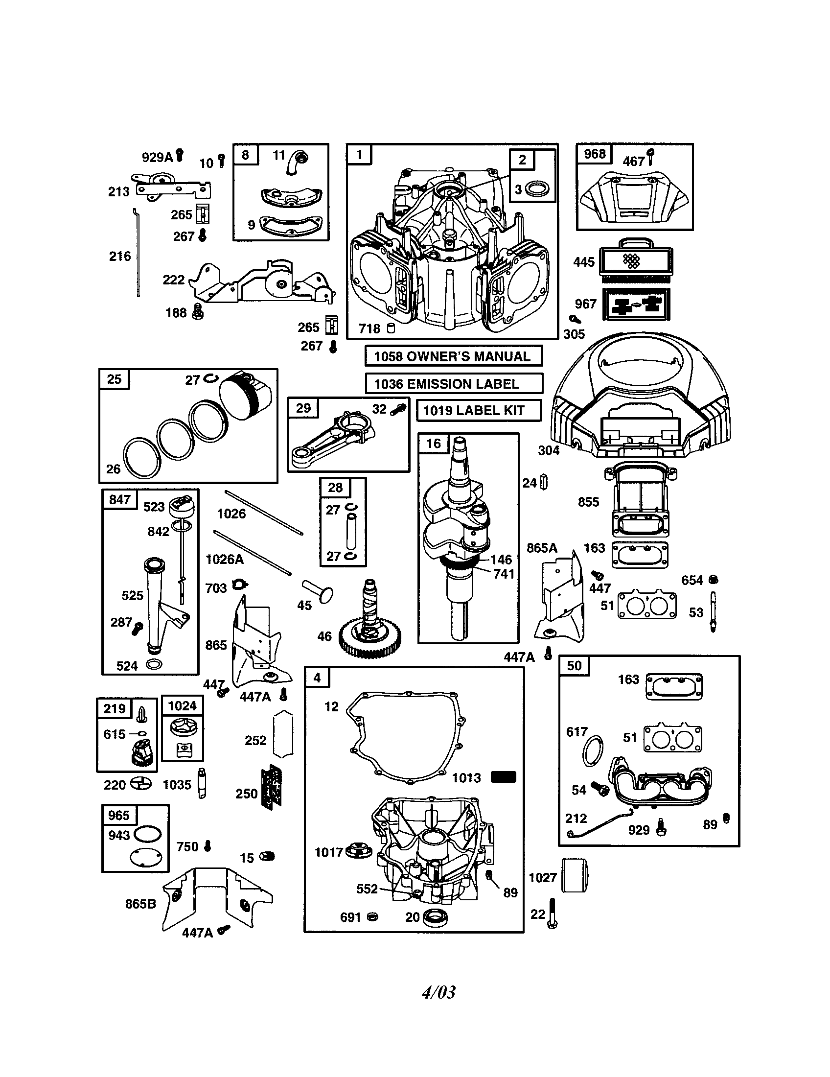 Cylinder/crankshaft