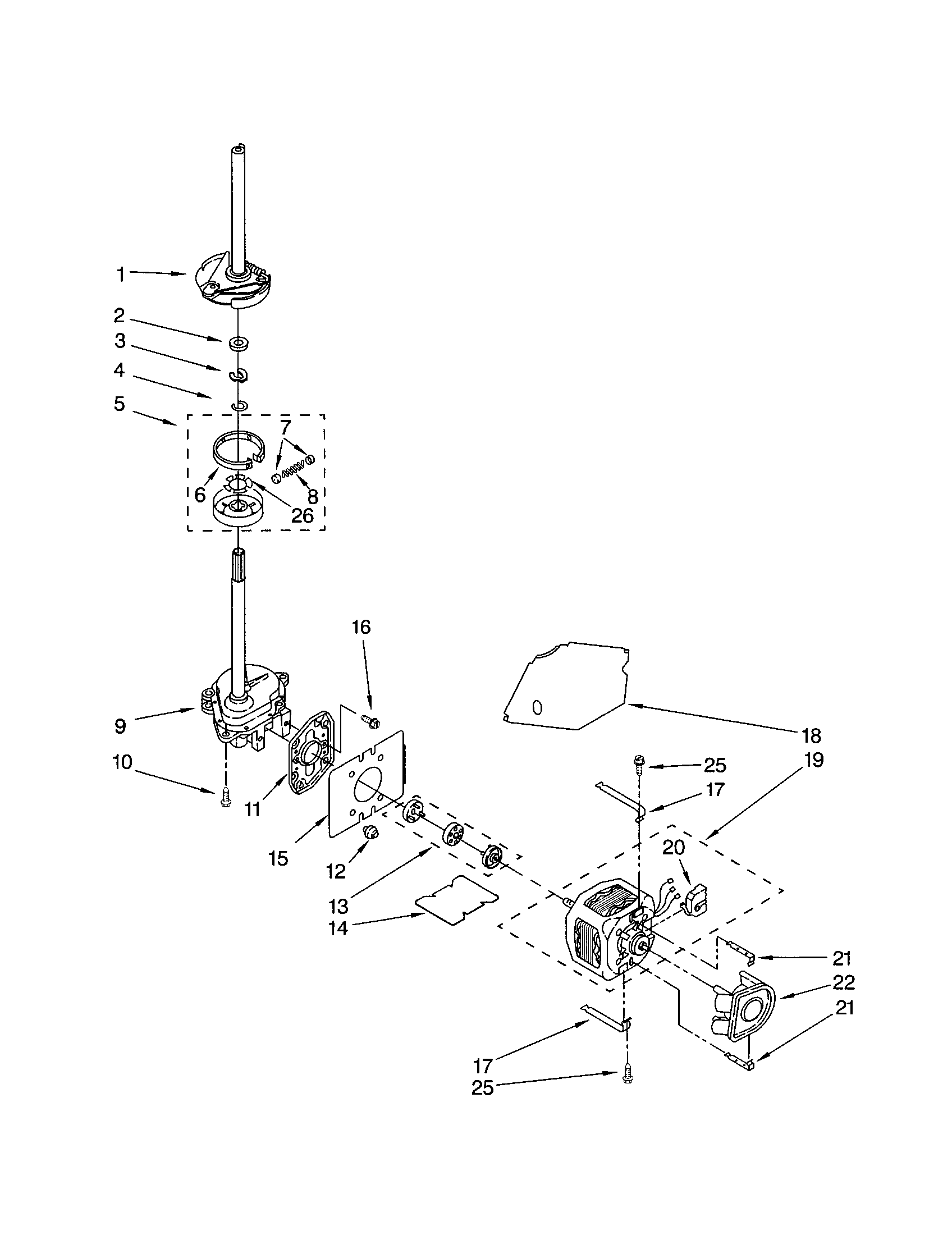 Brake/clutch/gearcase/motor/pump