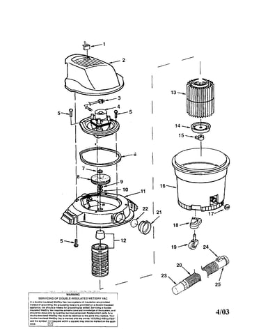 Motor cover/lid/dust drum