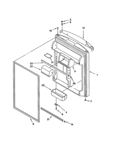Refrigerator door