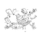 Poulan PR45Y22SA engine/handle/housing diagram