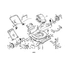 Poulan PR45Y22SB engine/housing/handle diagram