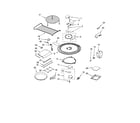 Kenmore Elite 66563799300 magnetron and turntable diagram