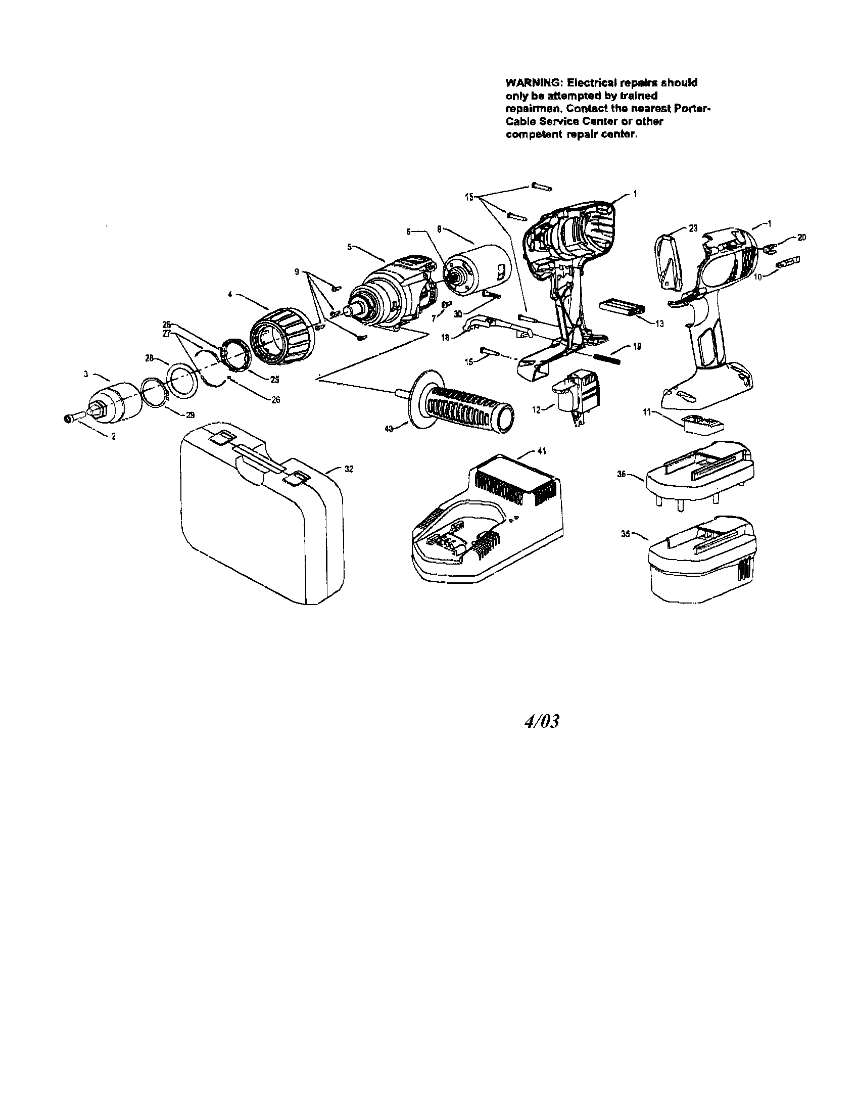 Battery hammer drill