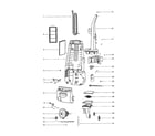 Eureka 4388BT-3 motor cover/handle diagram