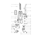 Eureka 4495A-1 motor cover/handle diagram