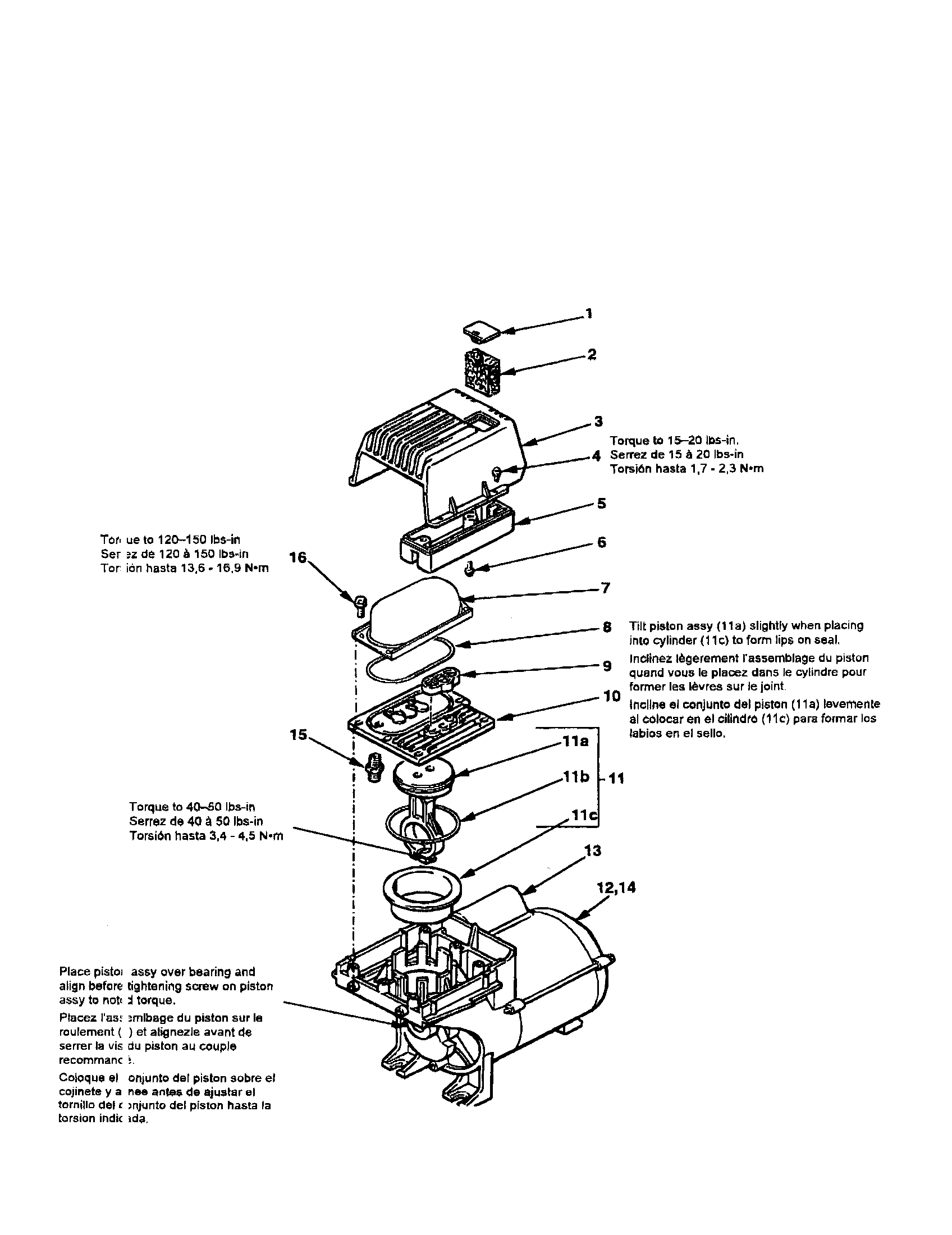 Pump/motor breakdown