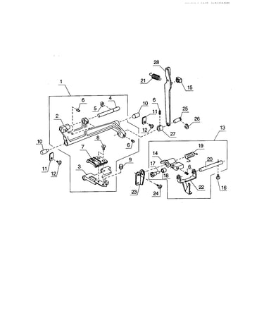 Feed rock shaft unit