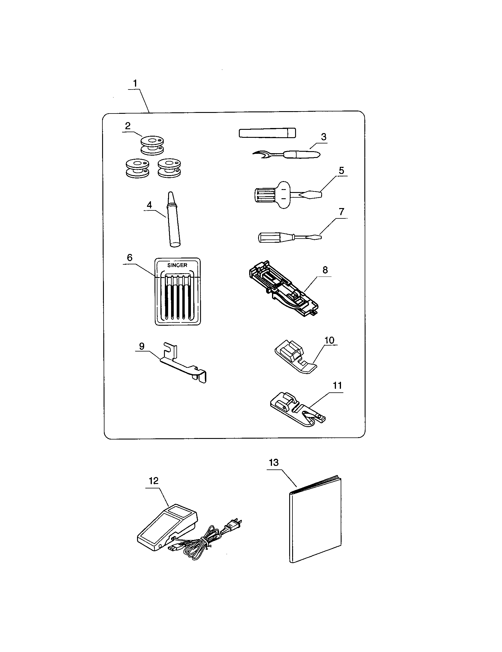 Accessory set/foot control