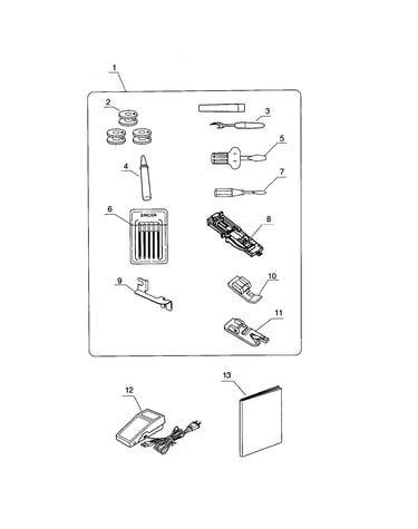 Accessory set/foot control