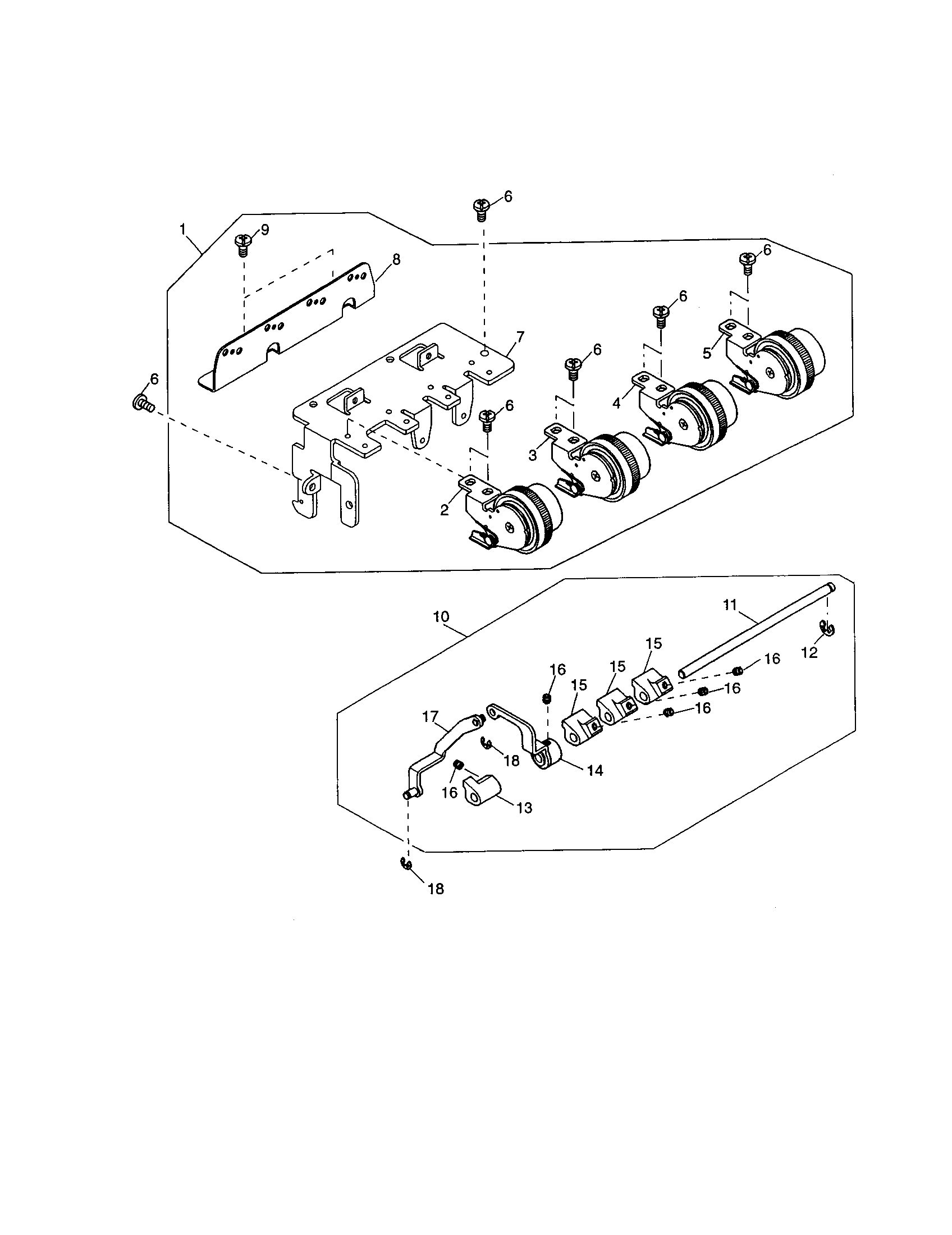 Thread tension set plate unit