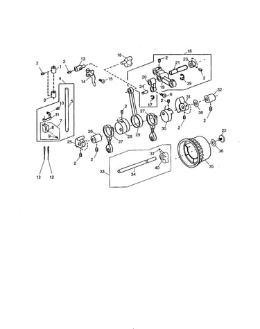 Needle bar unit and crank