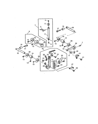 Upper looper shaft unit