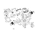Craftsman 917378643 engine/housing/handle diagram