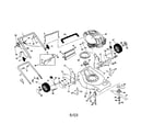 Craftsman 917378644 engine/housing/handle diagram