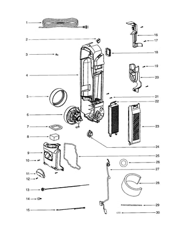 Rear housing/motor