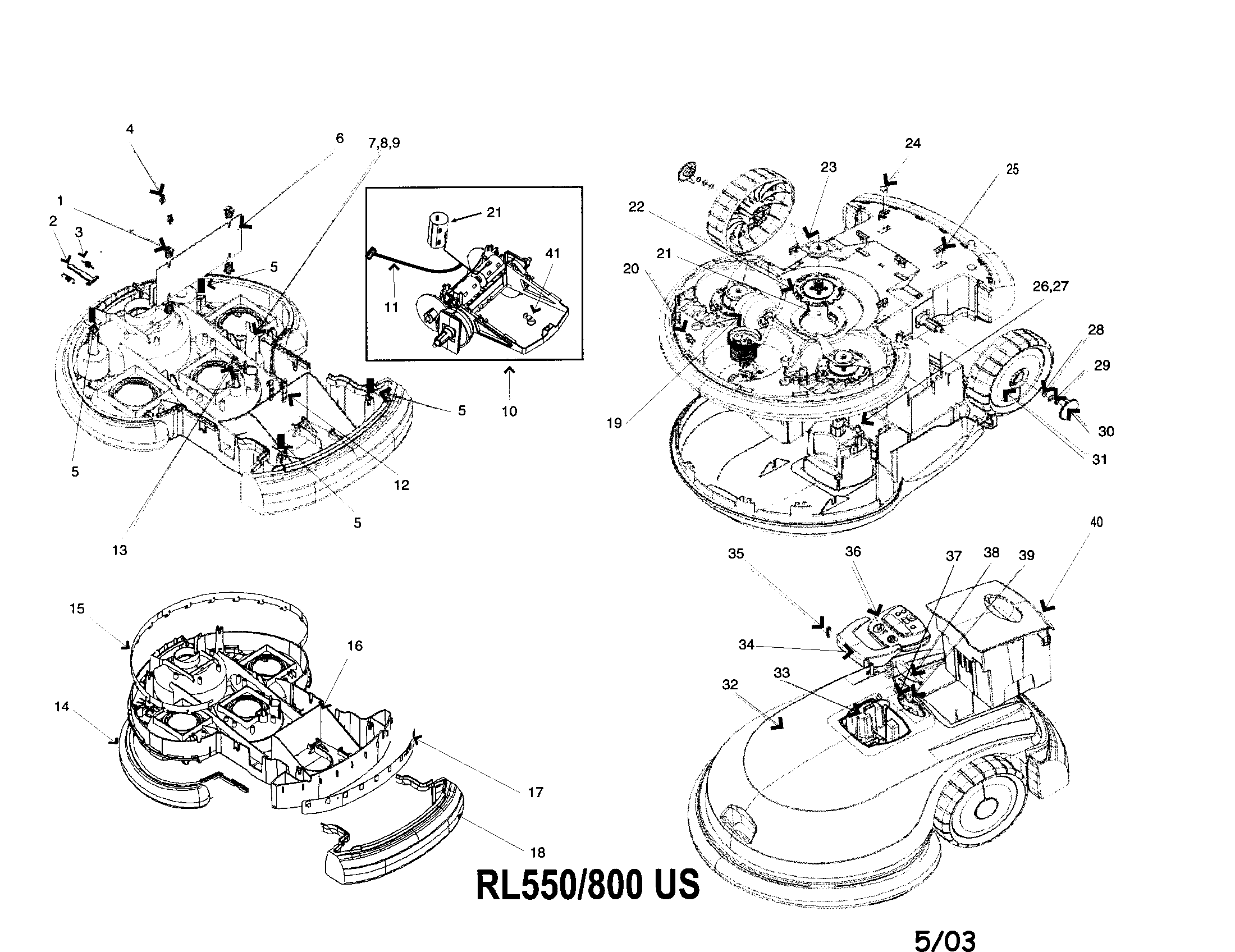 Main board/mower base/front wheel