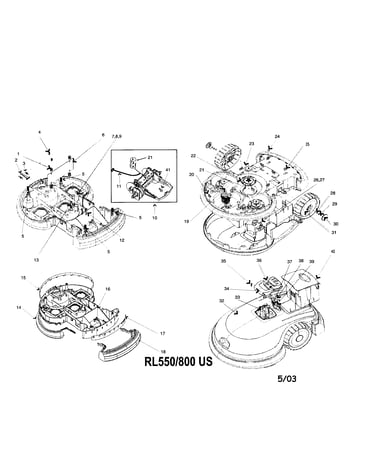Main board/mower base/front wheel